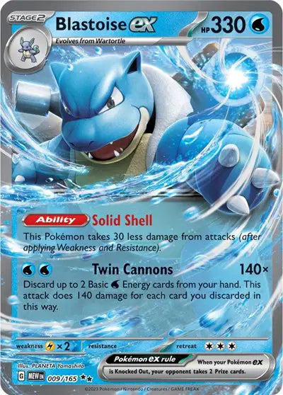 009/165 - Blastoise ex - Pokemon TCG