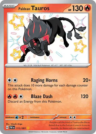 111/091 - Paldean Tauros - Pokemon TCG