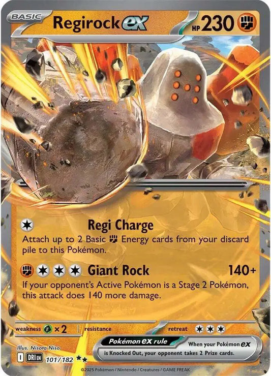 101/182 - Regirock ex - Pokemon TCG